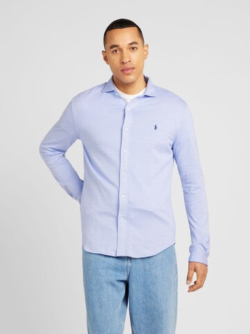 Polo Ralph Lauren Slim fit Overhemd in Blauw: voorkant