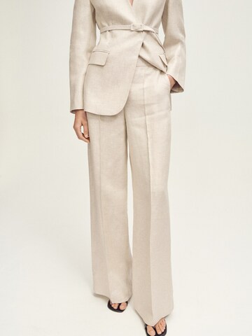 MANGO Wide leg Trousers with creases 'Margarit' in Grey: front