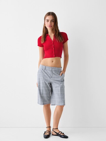 Bershka Knit cardigan in Red