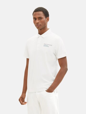 T-Shirt TOM TAILOR en blanc : devant