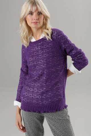 Aniston SELECTED Sweater in Purple: front