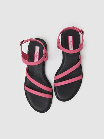 Pepe Jeans Strap Sandals 'HAYES JUICE' in Pink