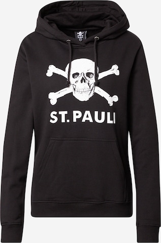 Sweat-shirt FC St. Pauli en noir : devant