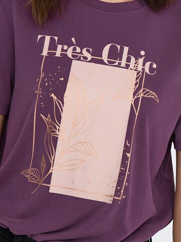 T-shirt 'Free Life' ONLY en violet