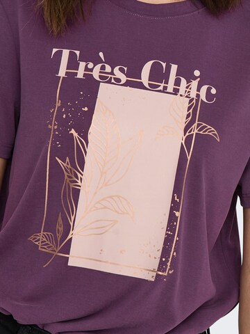 ONLY Shirt 'Free Life' in Purple
