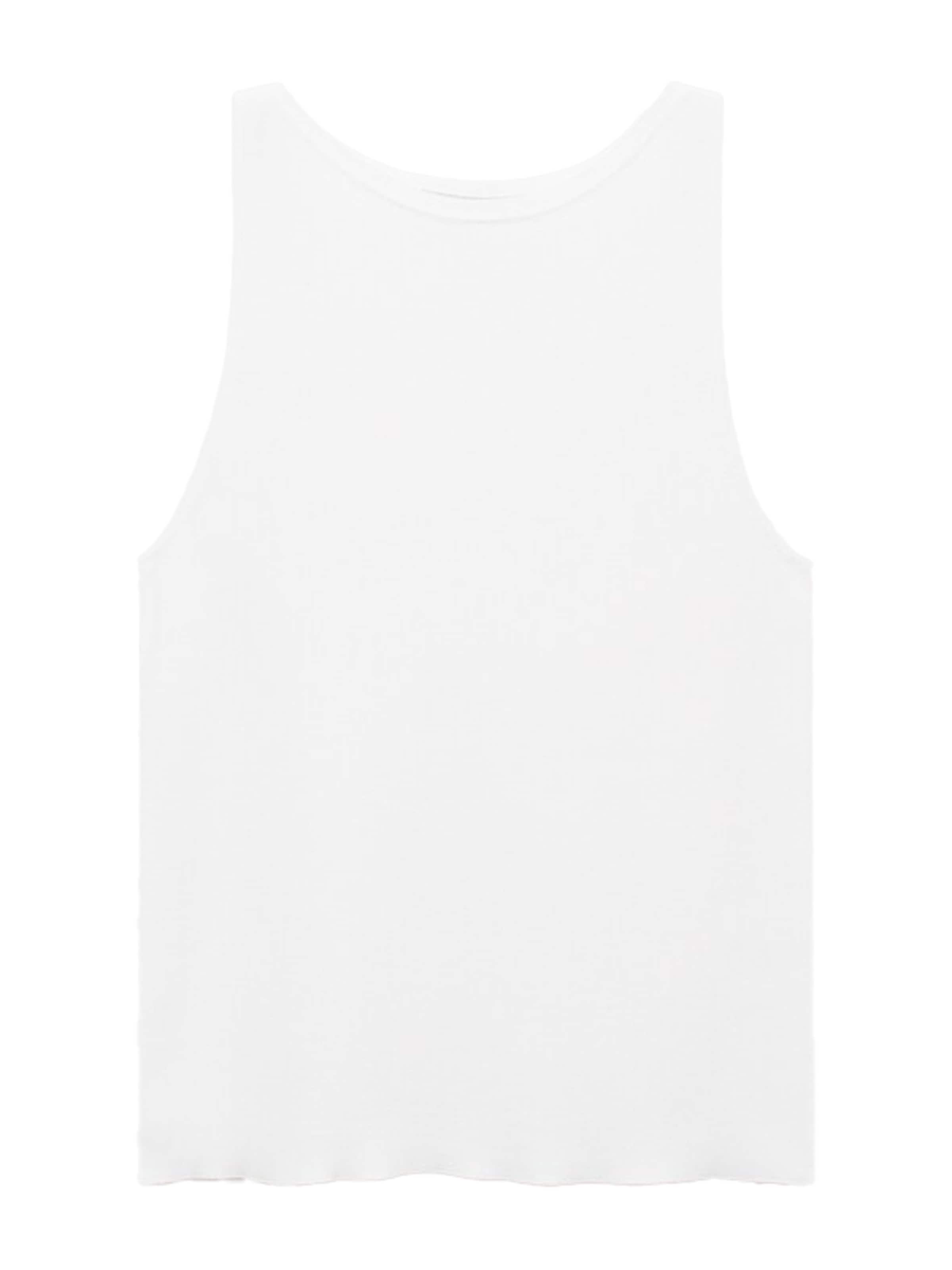 Top brodat 'SUENYO' de la MANGO pe alb: față