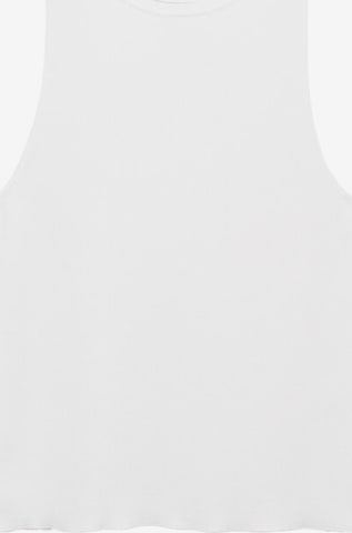 MANGO Knitted Top 'SUENYO' in White: front