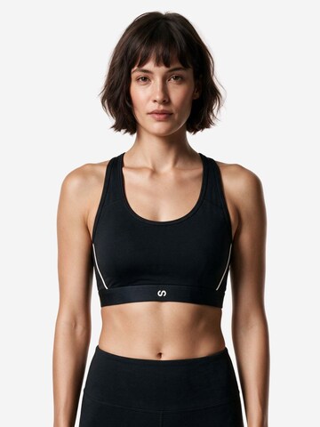 SNOCKS Bustier Sport-BH in Schwarz: Vorderseite