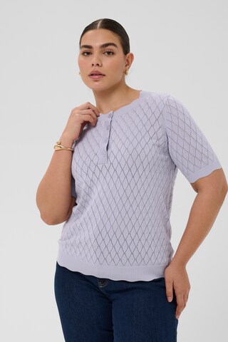 KAFFE CURVE Sweater 'Birthe' in Purple: front