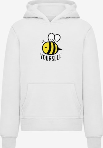 Merchcode Sweatshirt 'Bee Yourself' in Weiß: Vorderseite