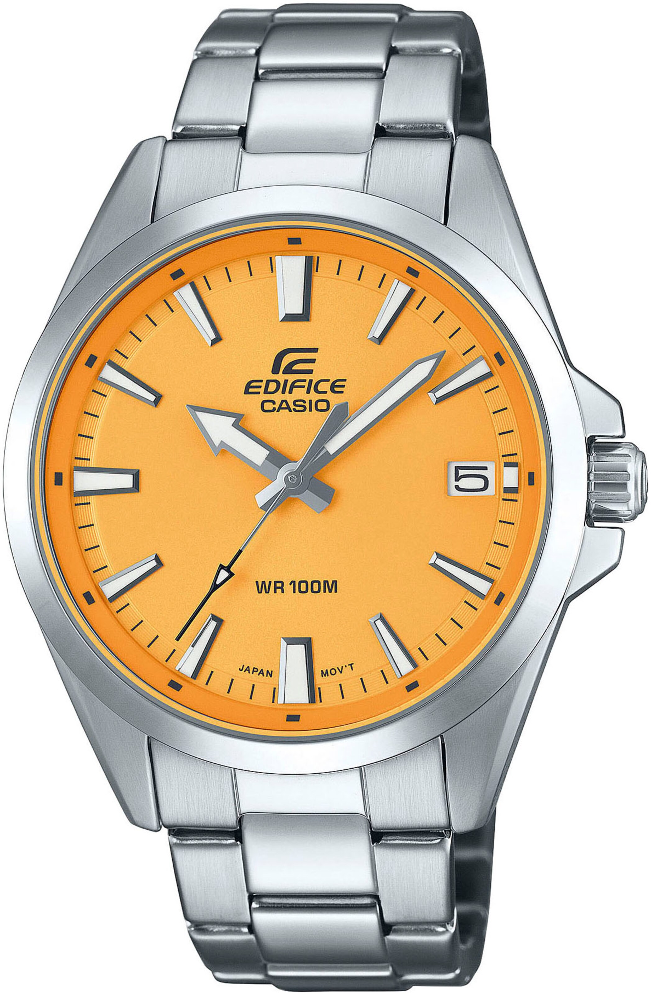 CASIO Analog Watch 'EDIFICE ' in Orange: front