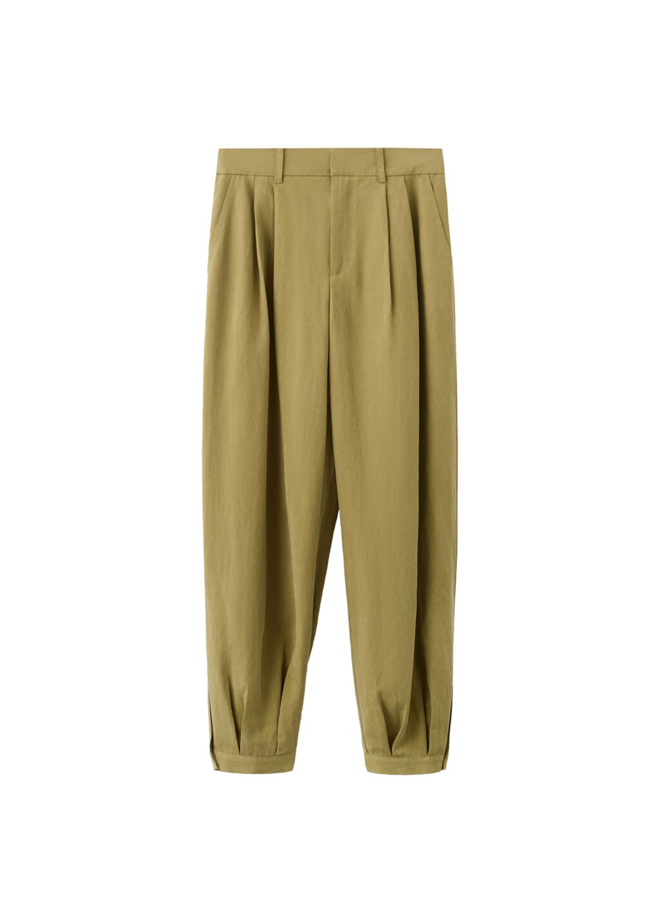 MANGO Zwężany krój Cygaretki 'Balo' w kolorze zielony: przód