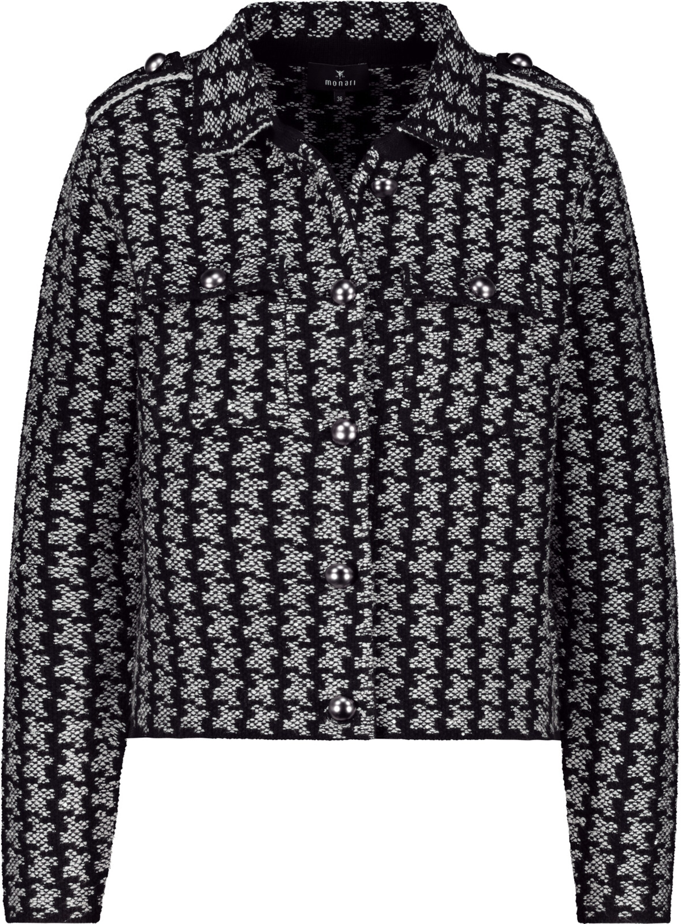 monari Strickjacke in Schwarz: Vorderseite