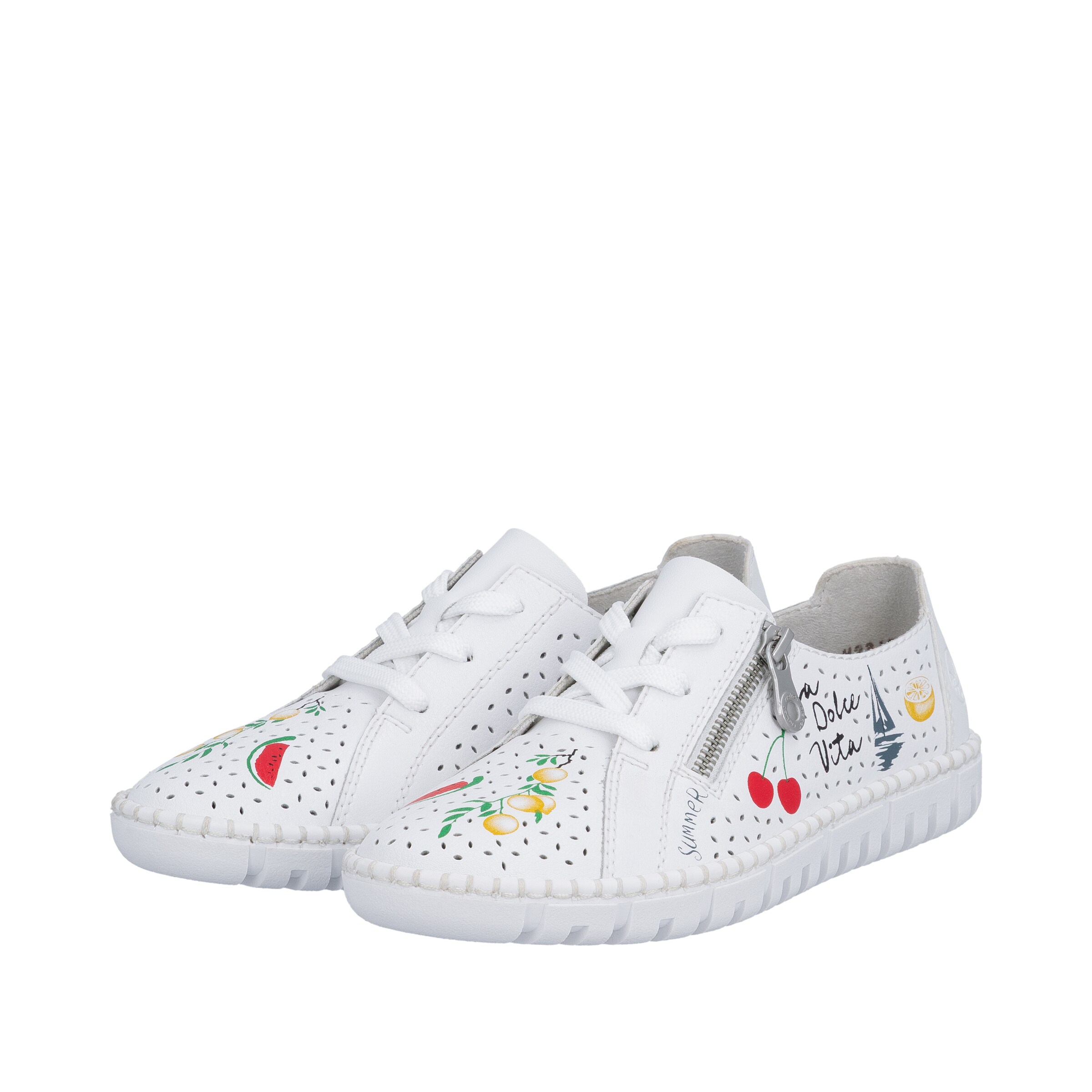 Baskets basses Rieker en blanc