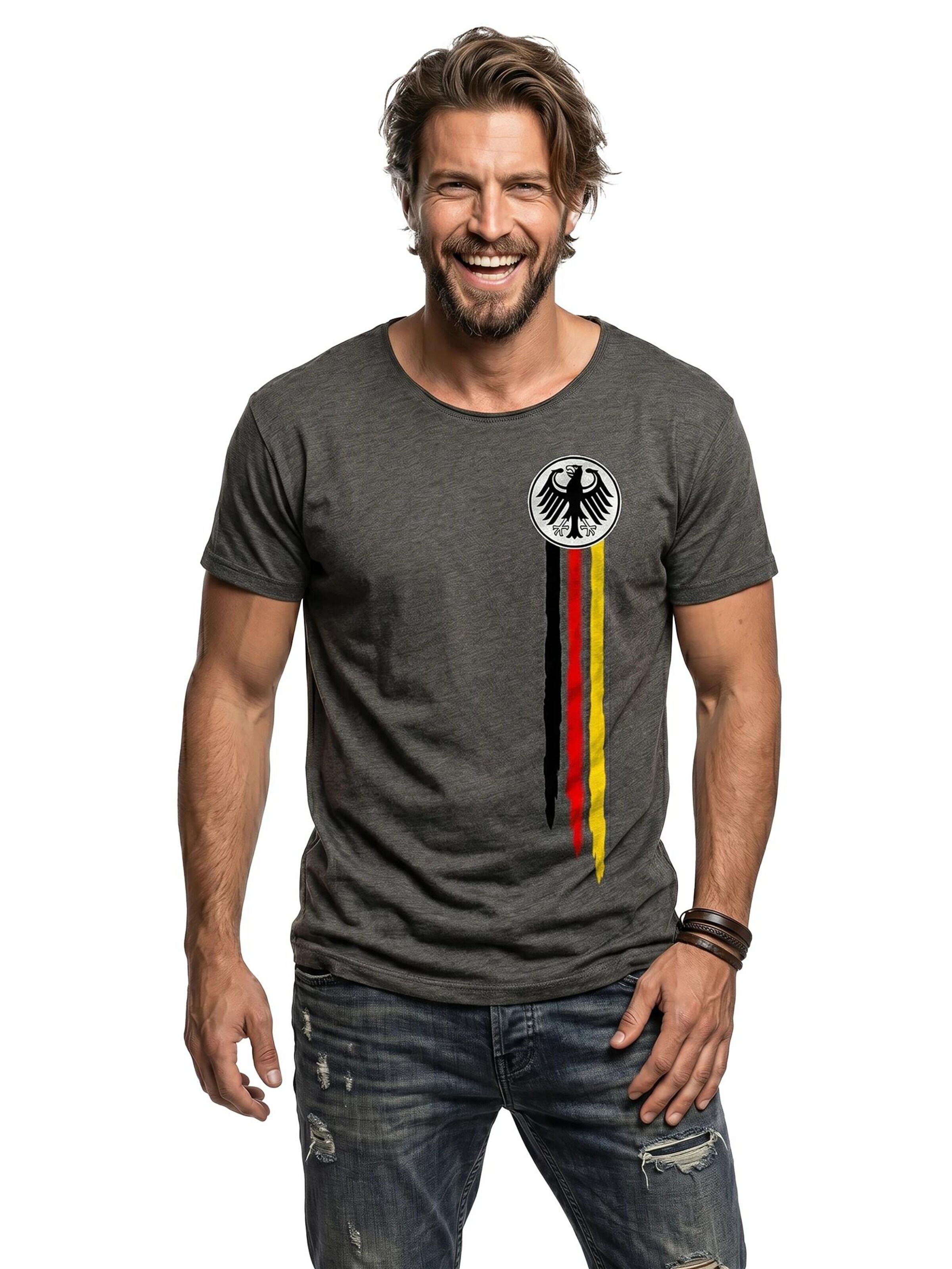 MAKAYA Shirt 'Bundesadler' in Grey