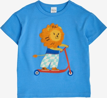 Fred's World by GREEN COTTON T-Shirt ' Löwe ' in Blau: Vorderseite
