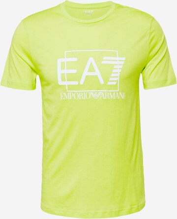 EA7 Emporio Armani Тениска в зелено: отпред