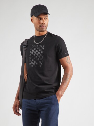 Coupe regular Chemise Karl Lagerfeld en noir : devant