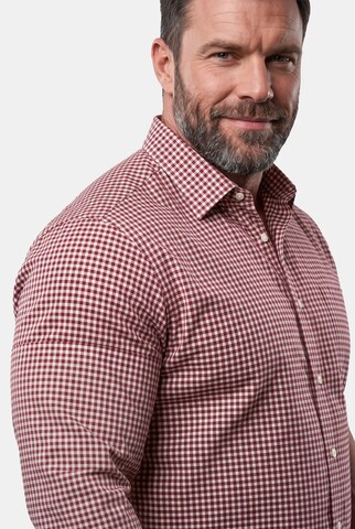 Men Plus Comfort fit Overhemd in Rood