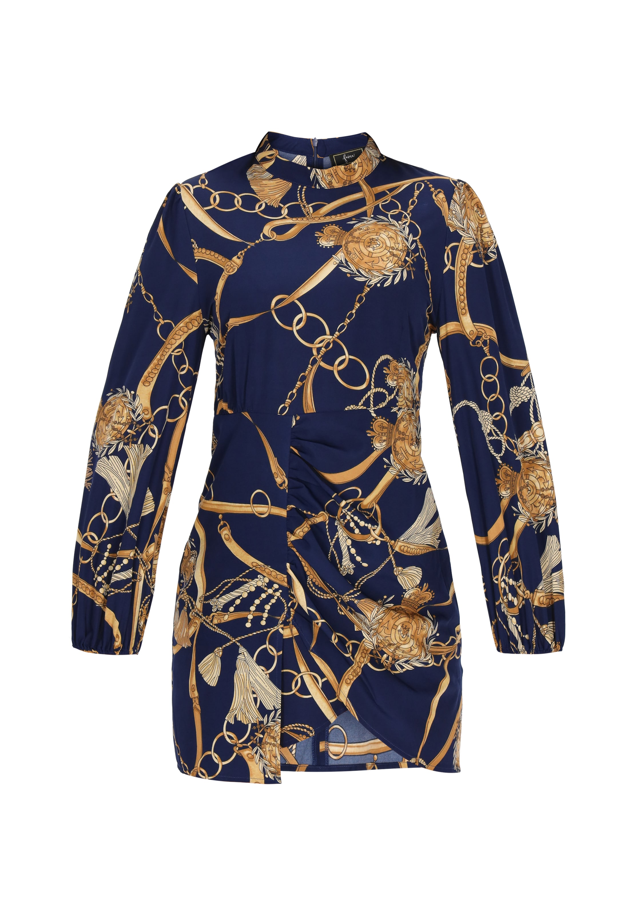 faina - Vestido de gala en azul: frente