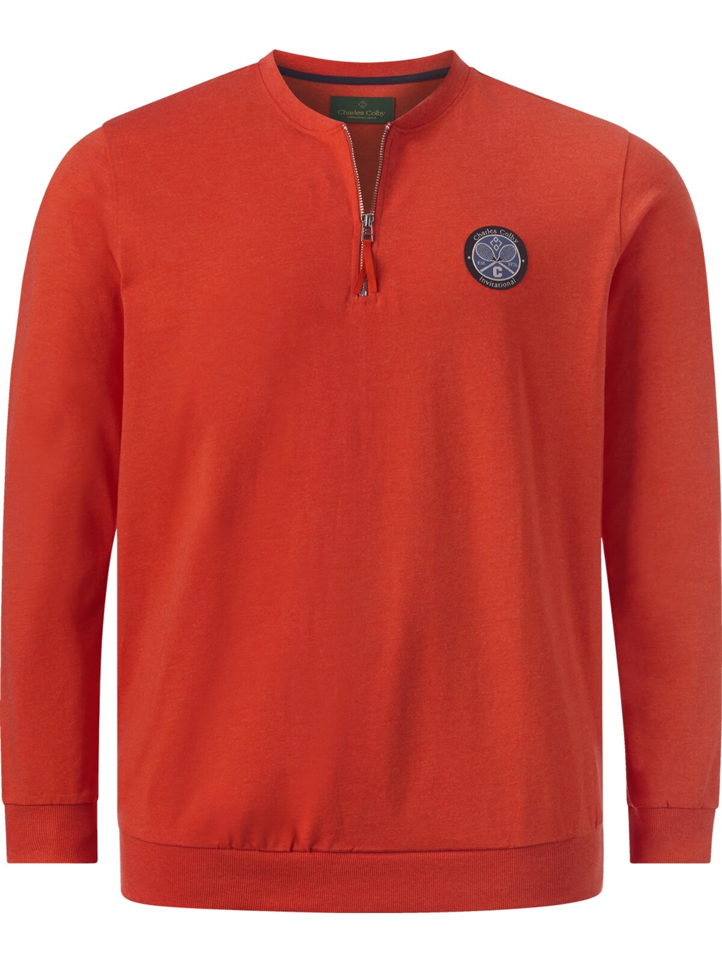 Charles Colby Sweatshirt ' Earl Reuben ' in Orange: Vorderseite