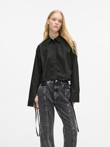 KARL LAGERFELD JEANS Blúz - fekete: elől