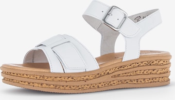 GABOR Strap Sandals in White: front