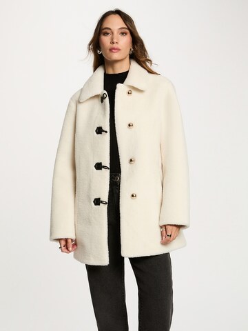 Morgan Övergångskappa i beige: framsida