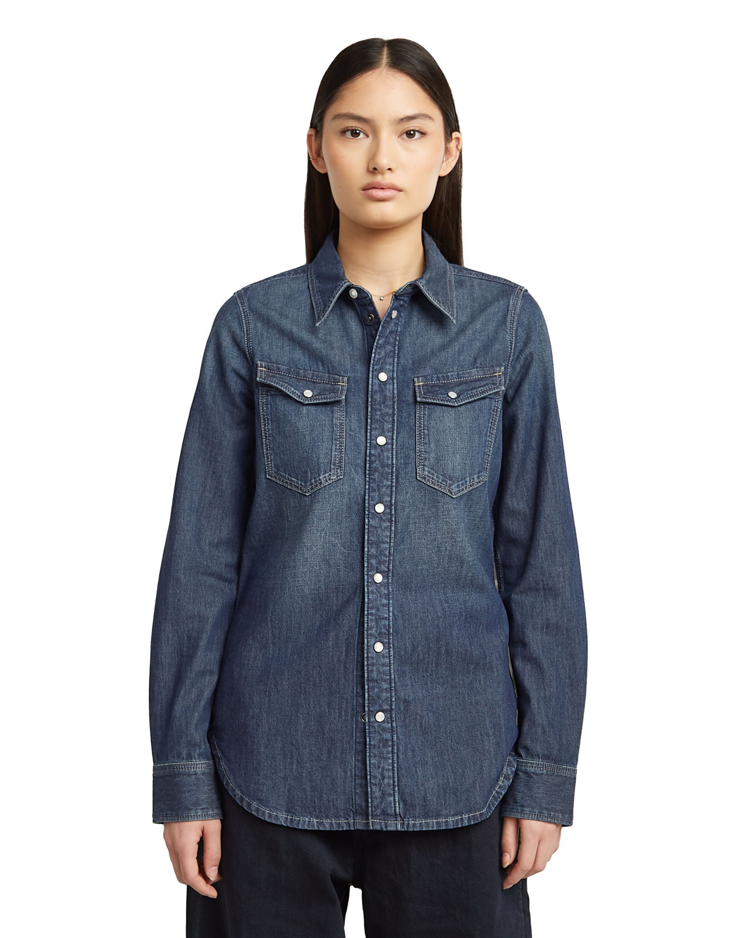 G-STAR Blouse in Blue: front