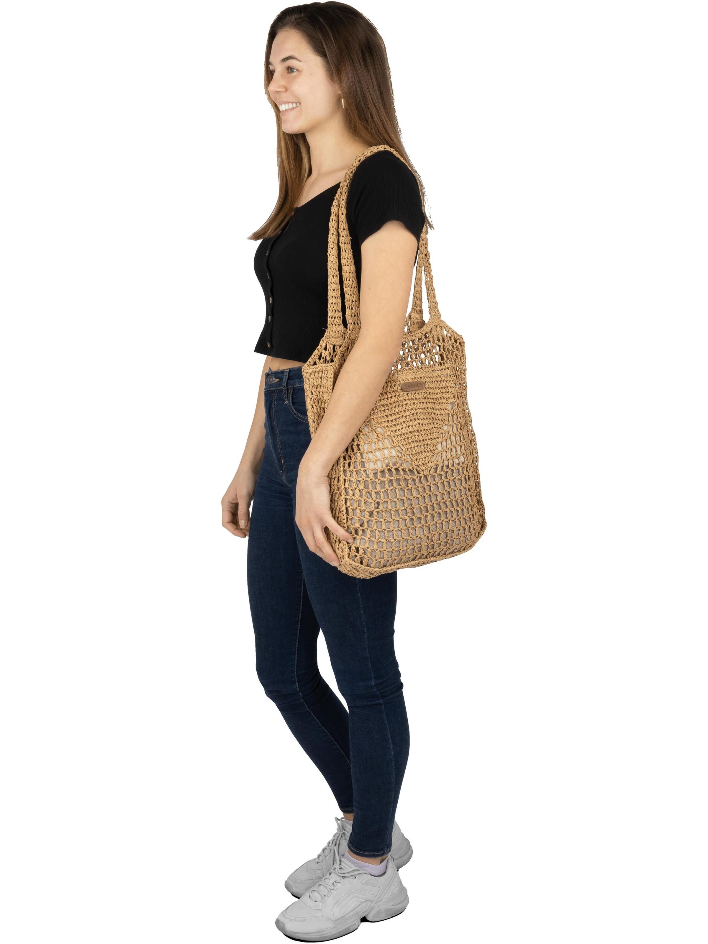 Janice - Bolsa de playa ' Manila ' en beige