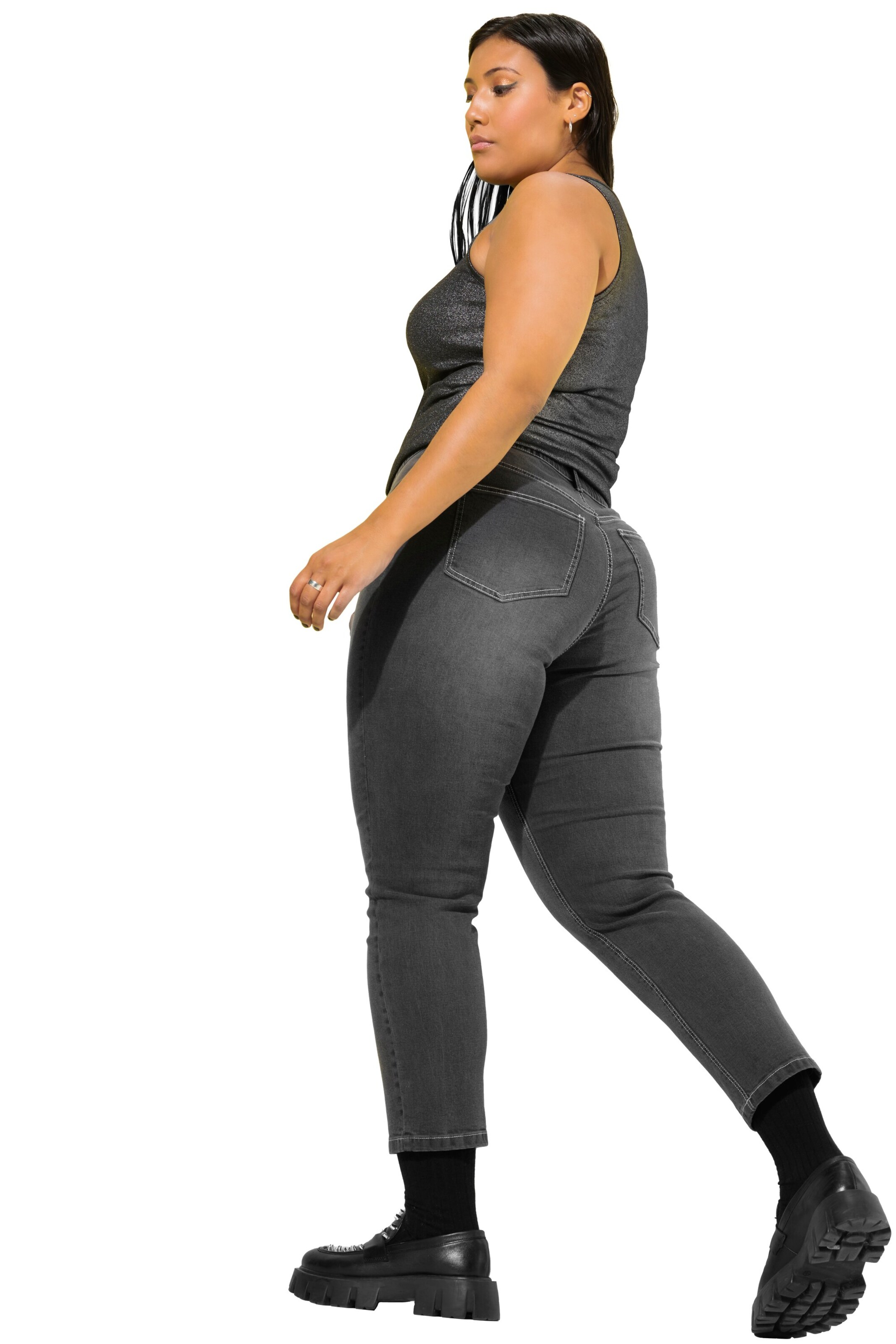 Studio Untold Wide Leg Jeans in Grau