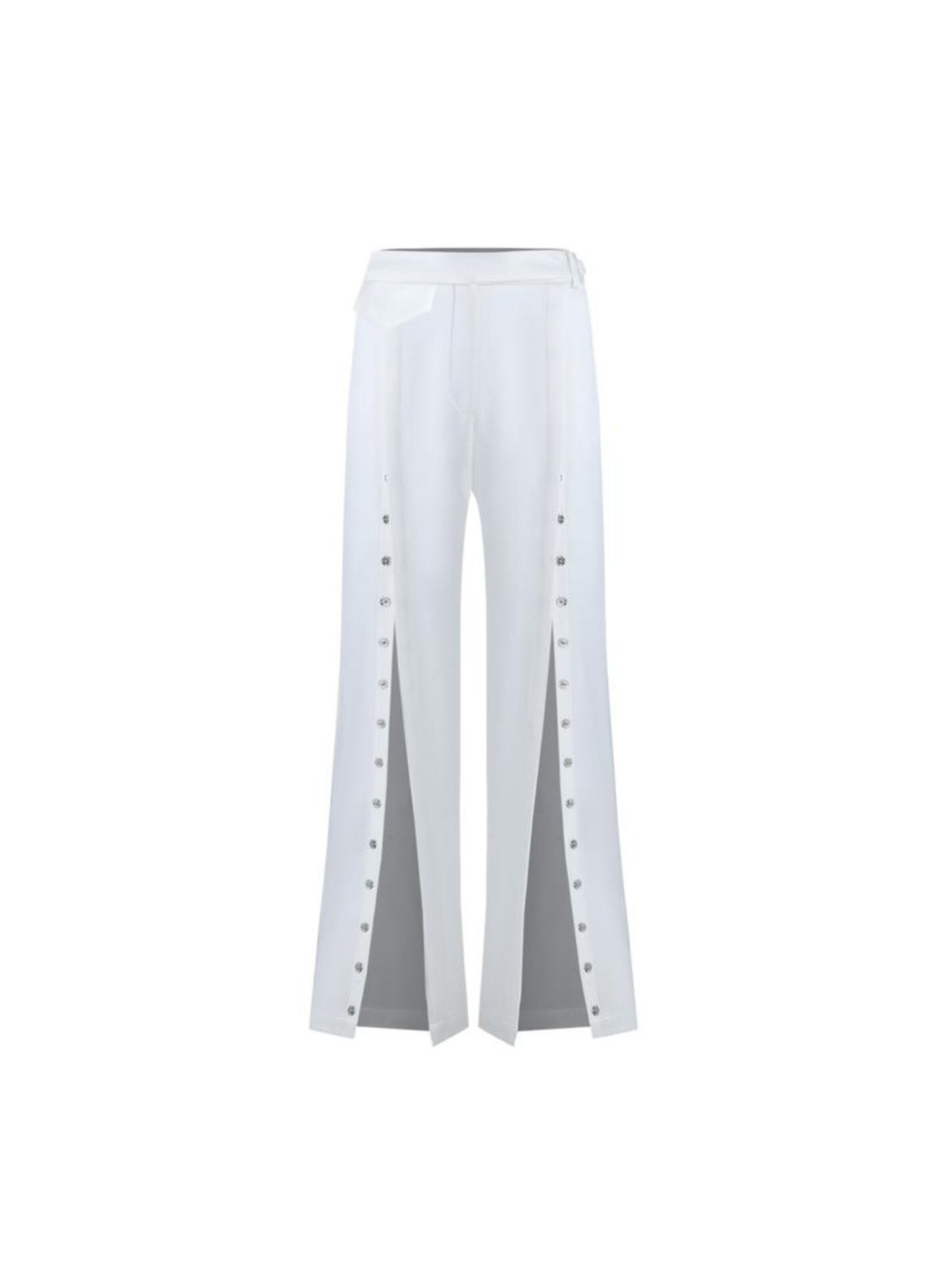 regular Pantaloni 'Hand-Sewn Slit Trousers' di iellele in bianco: frontale