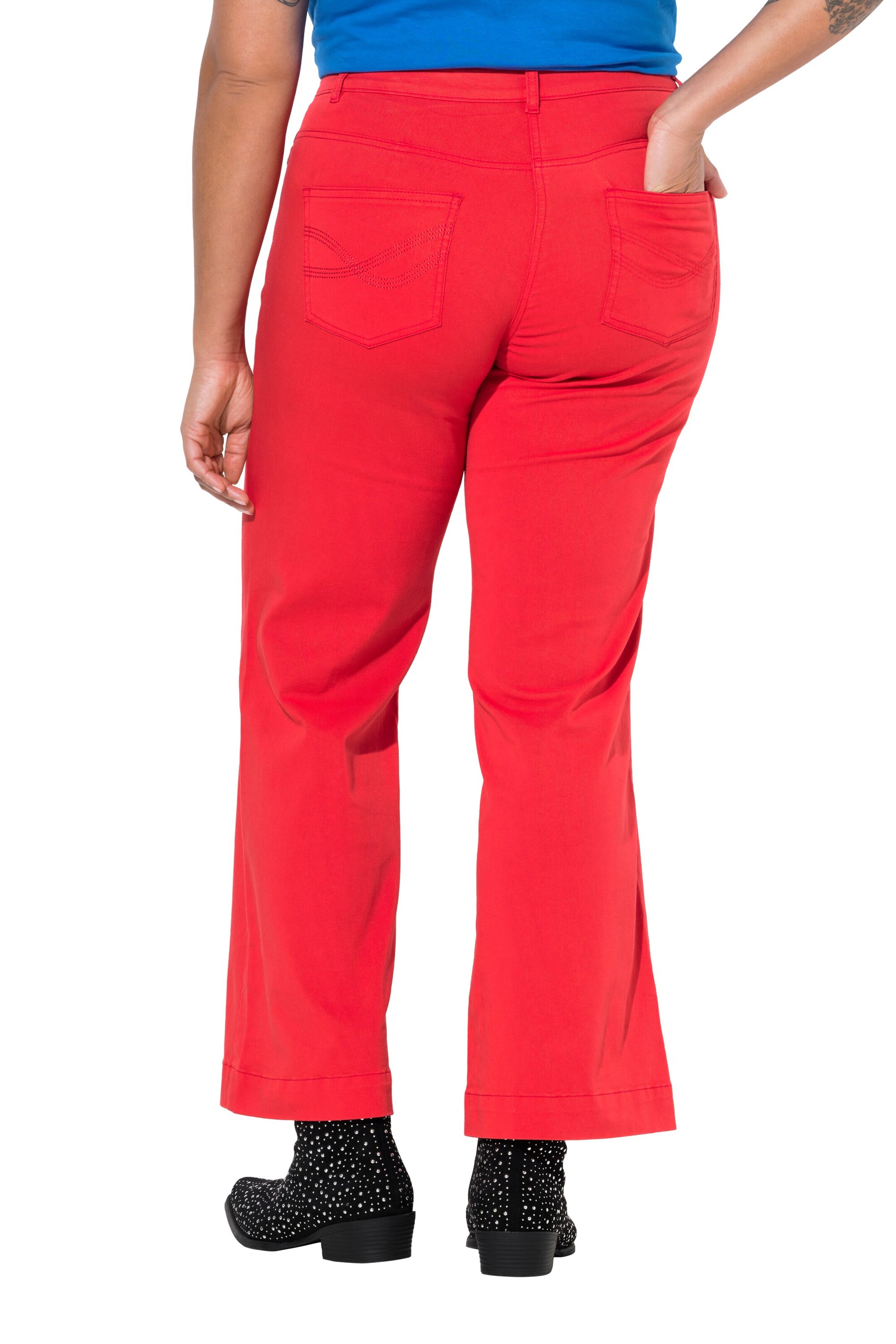 Angel of Style Wide leg Jeans in Red