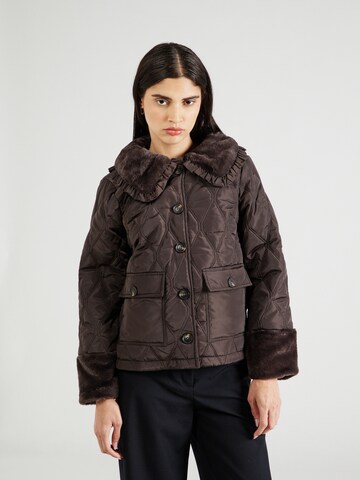 Derhy Between-Season Jacket 'FAUVETTE' in Brown: front