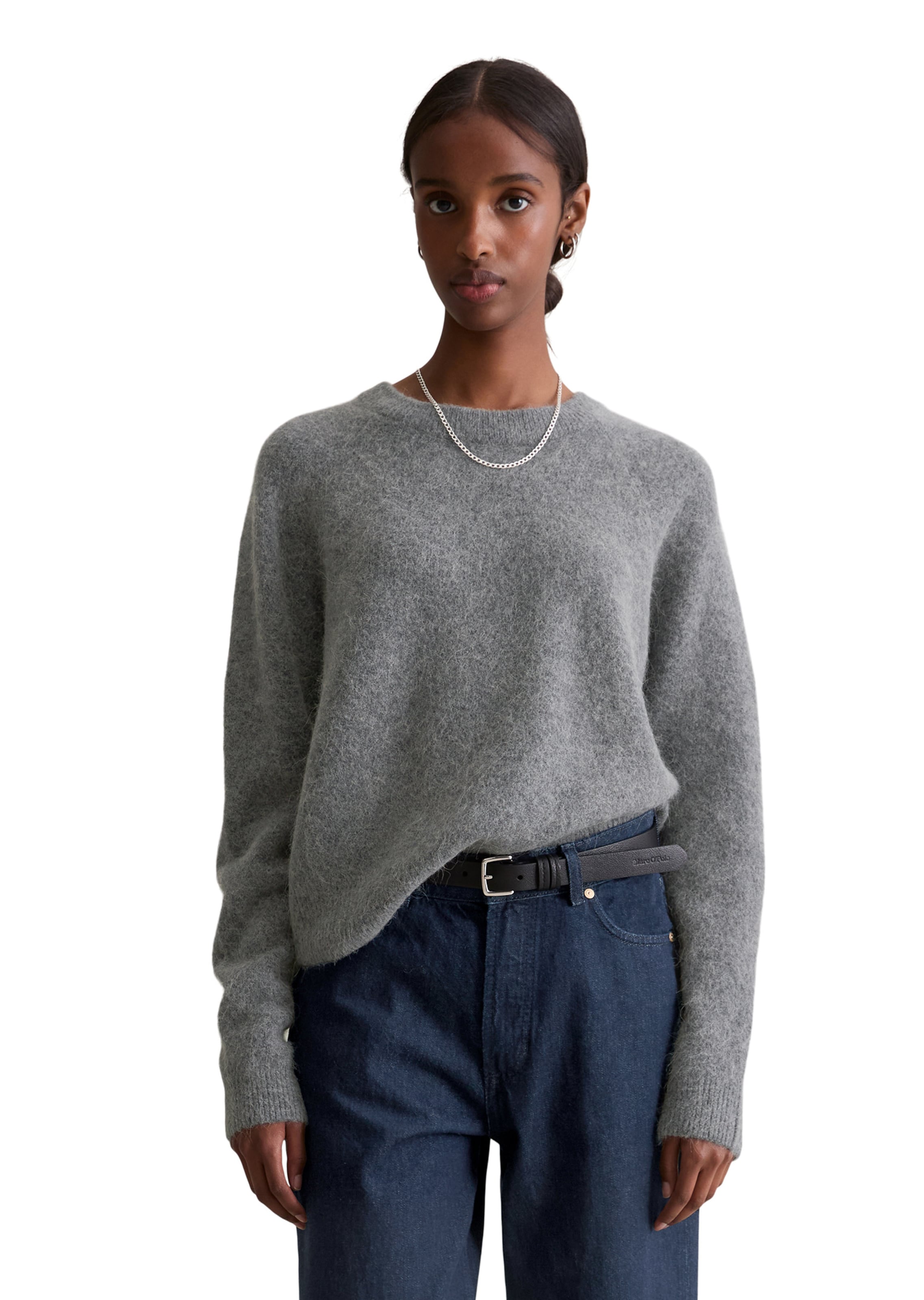 Marc O'Polo DENIM Pullover in Grau: Vorderseite