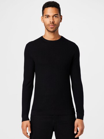 TOM TAILOR Sweater in Black: front