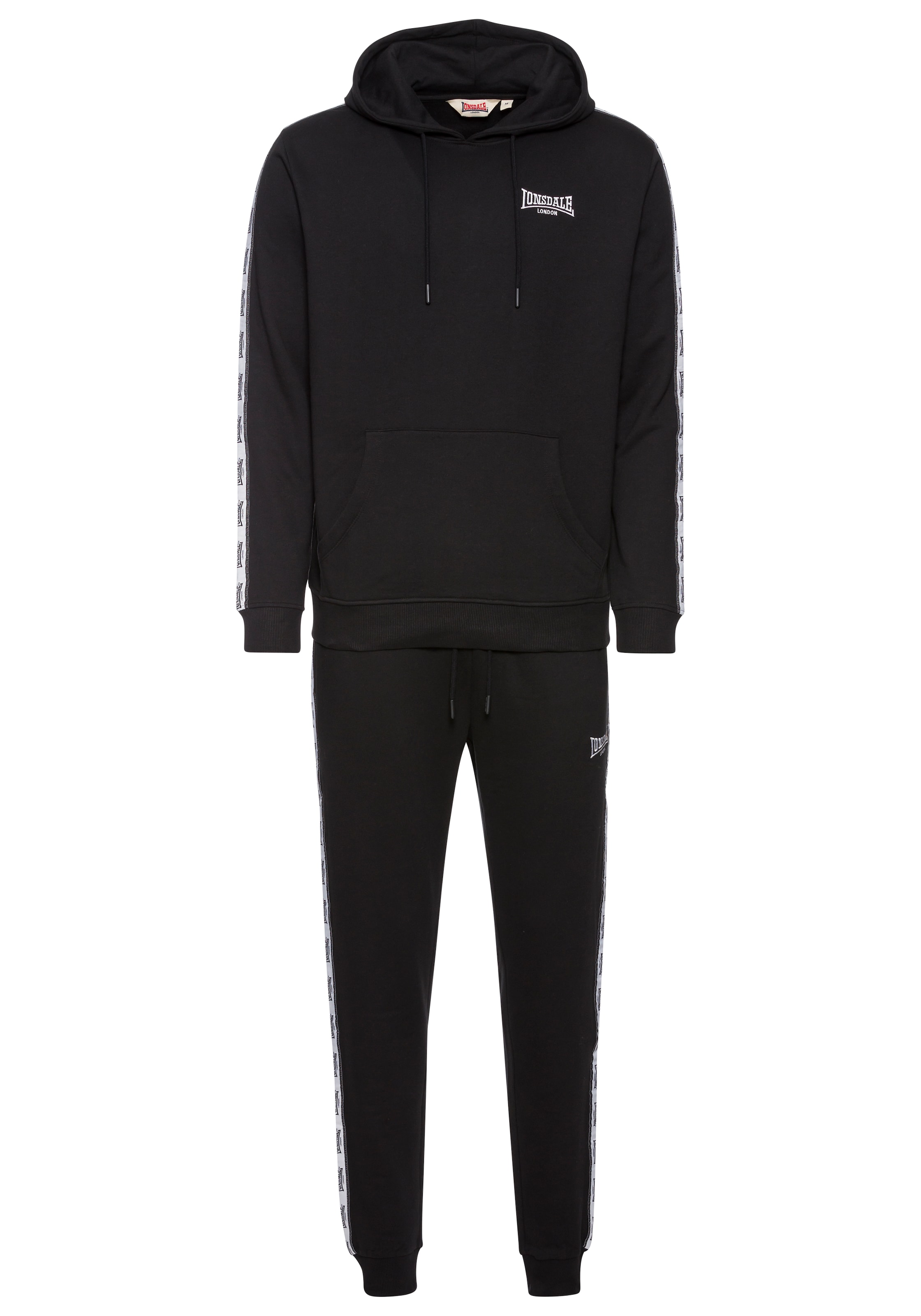 LONSDALE Костюм для бега 'AGRYLLI' в Черный: спереди