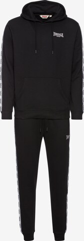 LONSDALE Sweatsuit in Black: front