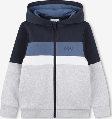 BOSS Kidswear - Sudadera con cremallera en gris: frente