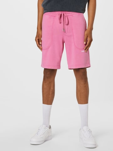 DRYKORN Regular Trousers 'BREAK' in Pink: front