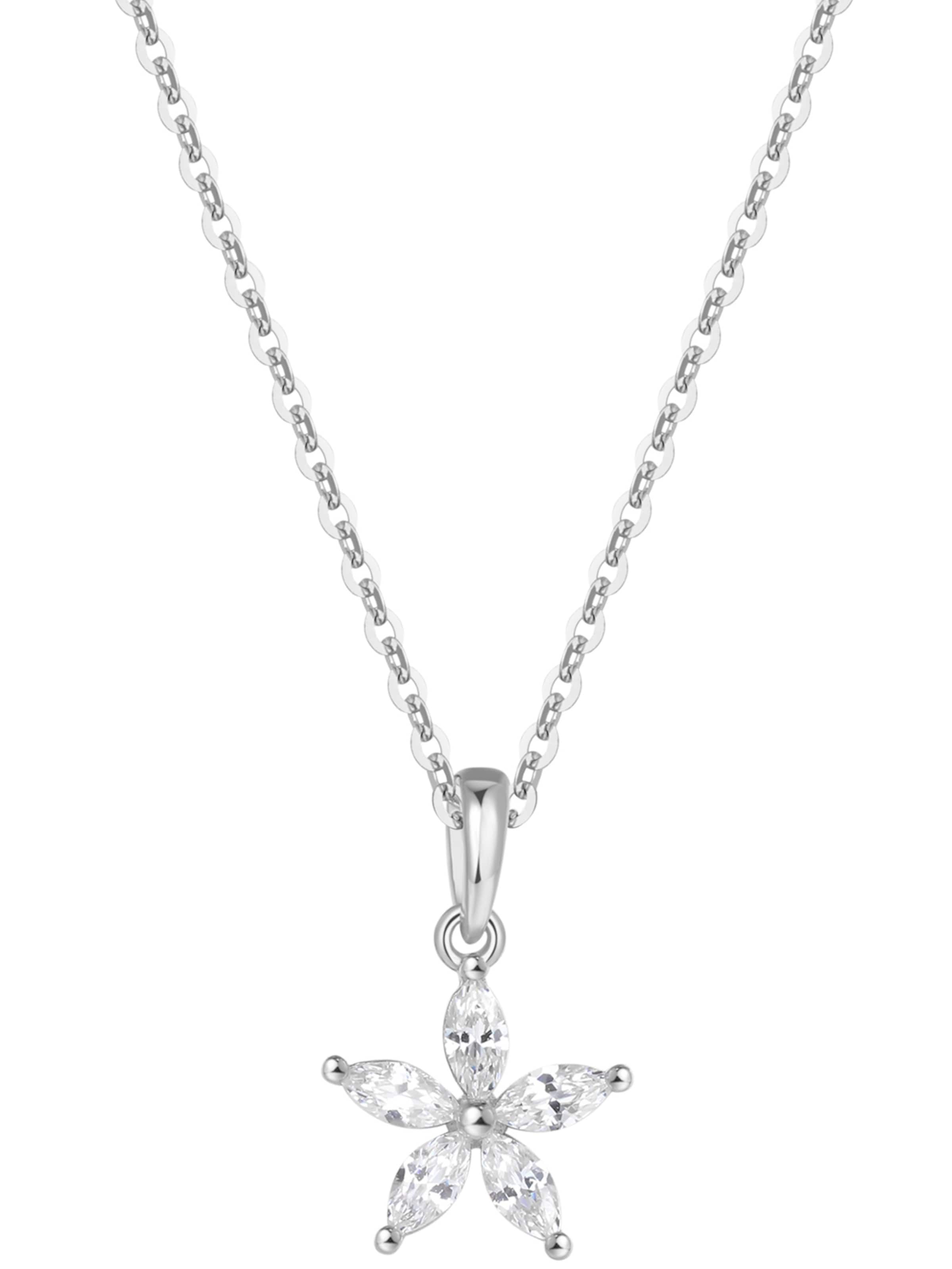 Hey Happiness Kette 'Daisy'‌‌ in Silber: Vorderseite