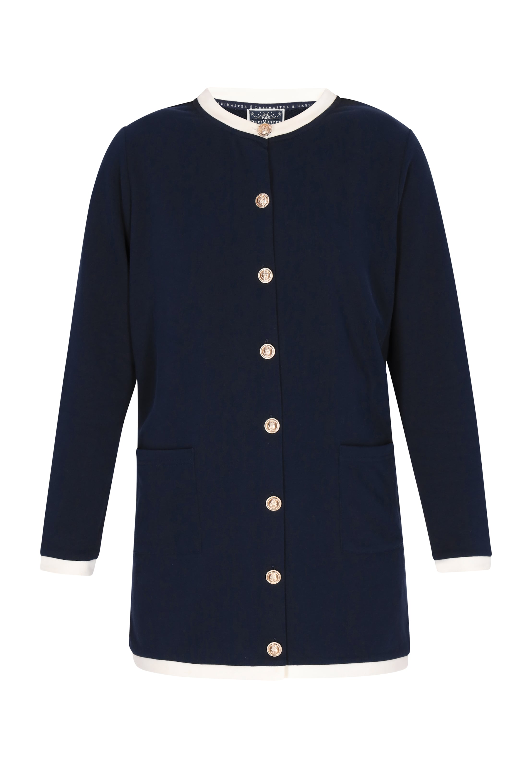 DreiMaster Maritim Вязаная кофта в Синий: спереди