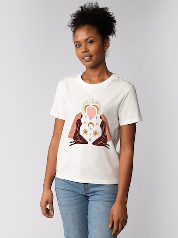 T-shirt 'Love And Flex' Watapparel en blanc : devant