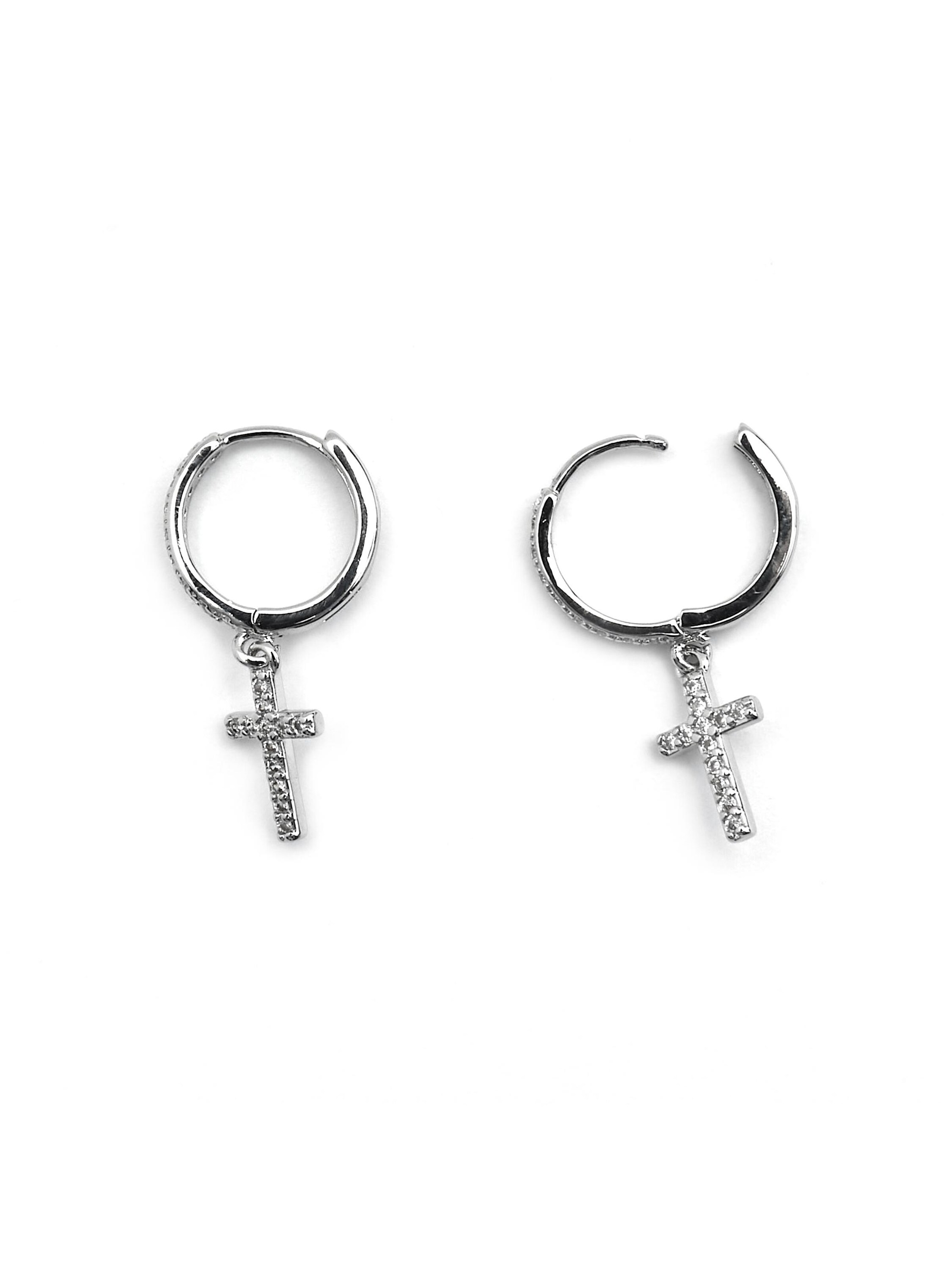 Luxenter Boucles d'oreilles 'Zemu' en argent, Vue avec produit