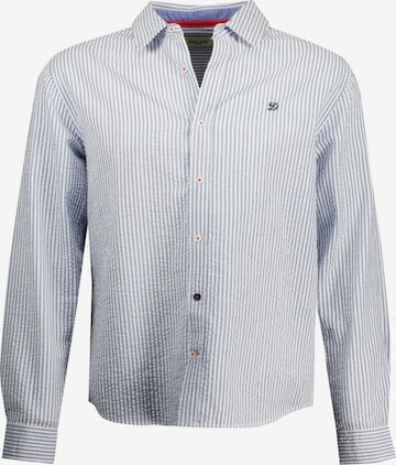 Coupe regular Chemise 'Balt' Deeluxe en bleu : devant