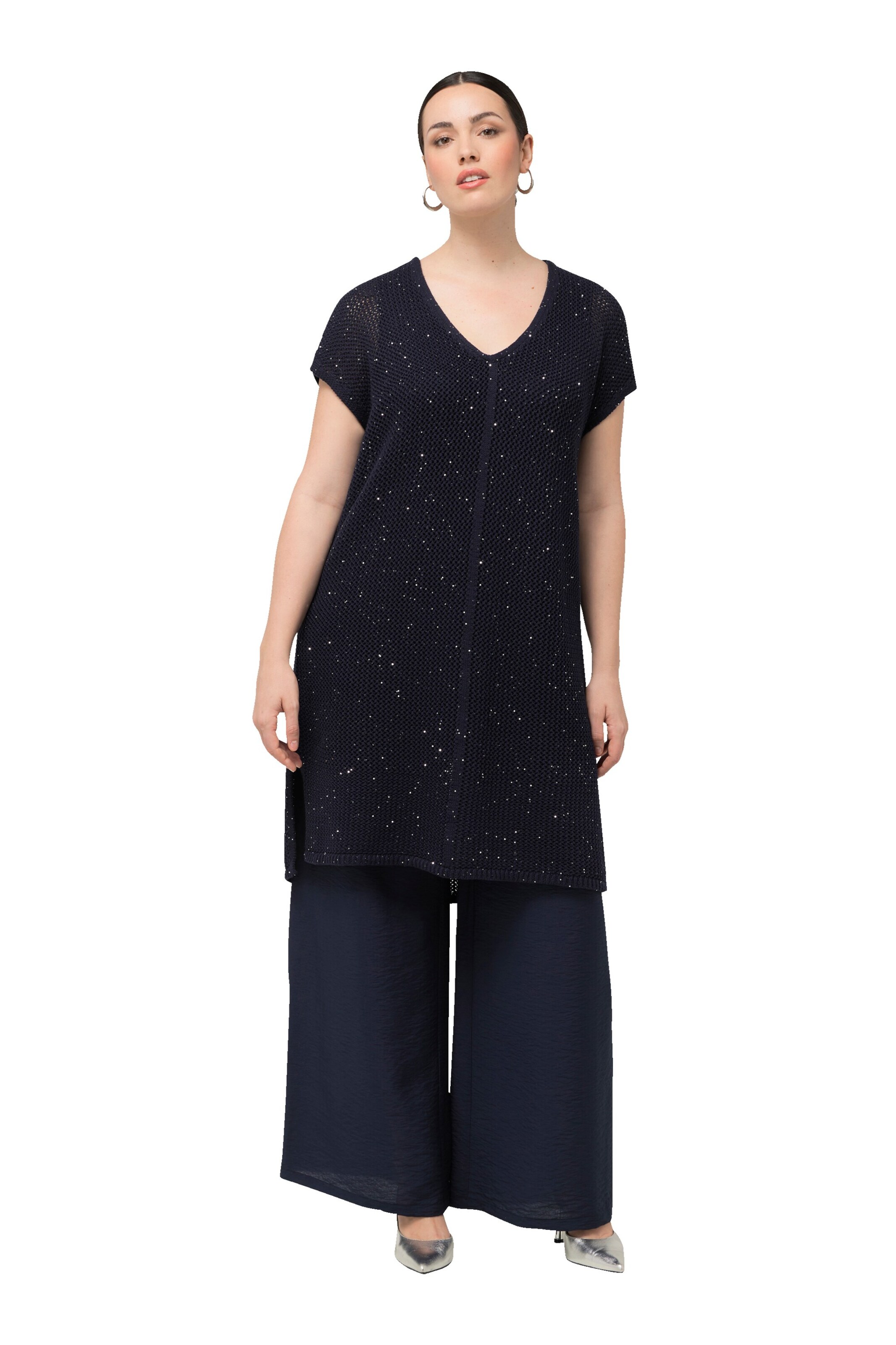 Ulla Popken Trui in Blauw: voorkant