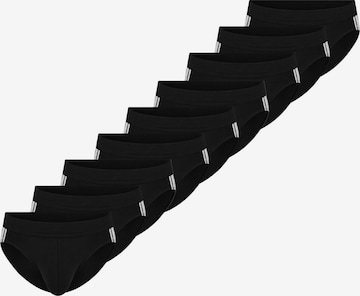 SCHIESSER Slip '95/5 Stretch - Organic Cotton' in Zwart: voorkant