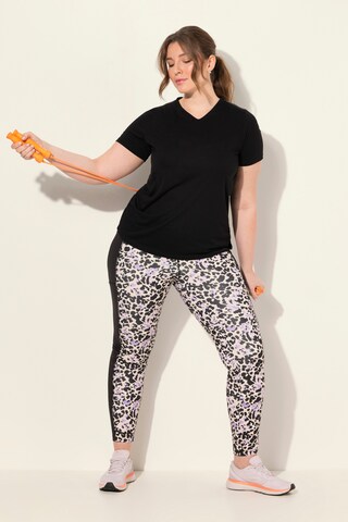 Ulla Popken Skinny Sporthose in Schwarz