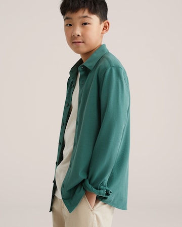 WE Fashion Rovný strih Košeľa - Zelená