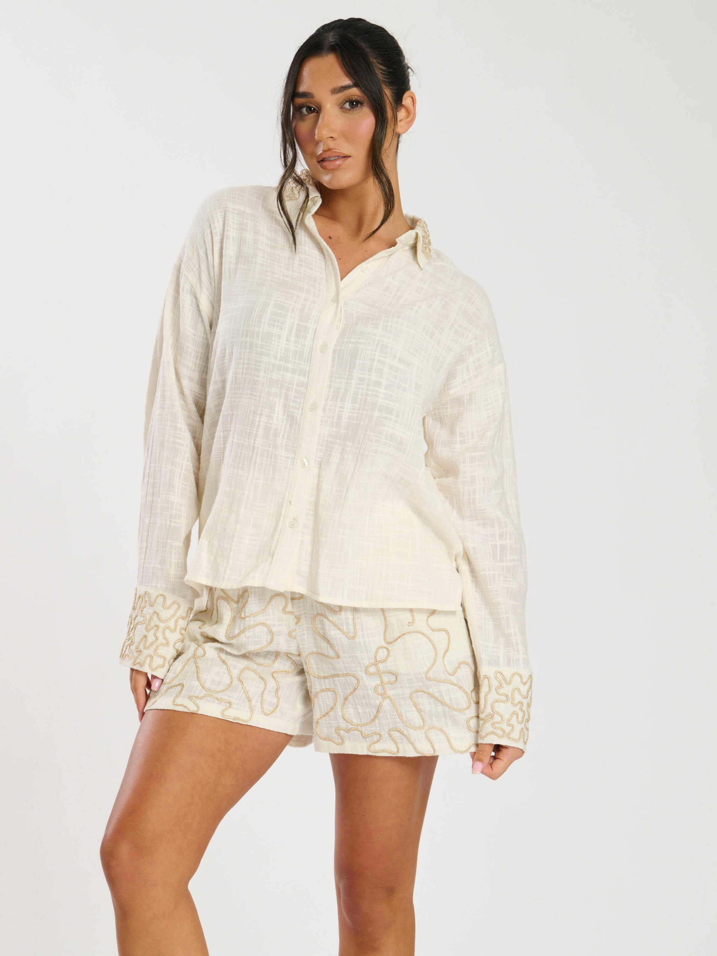 South Beach Shirts i beige: forside